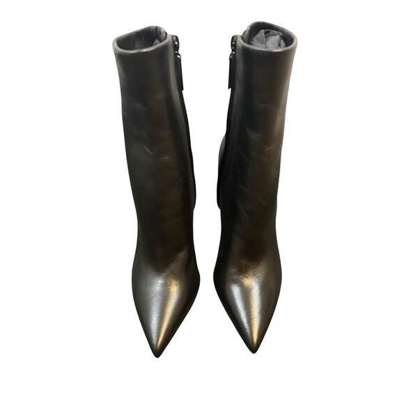 Saint Laurent Opyum YSL Ankle Booties Sculpted Heel Leather Statement Winter 5.5 - Picture 3 of 14